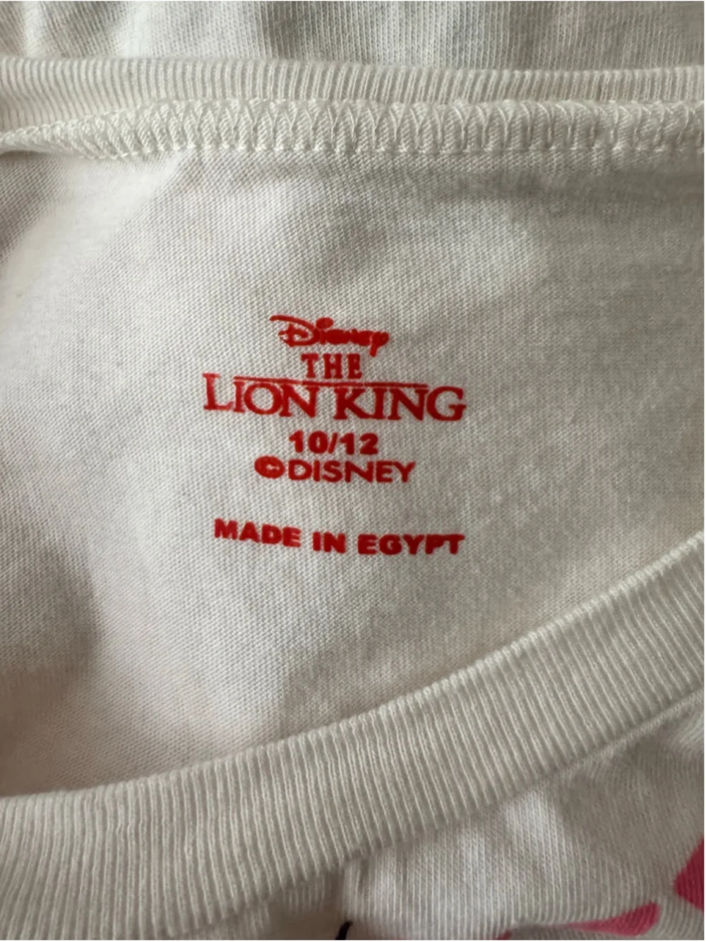 Girls Disney The Lion King Casual Dress Size 10 White Pink